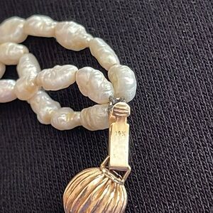 23 Inch Long , Three Strand Freshwater ( I think) Pearls🥰